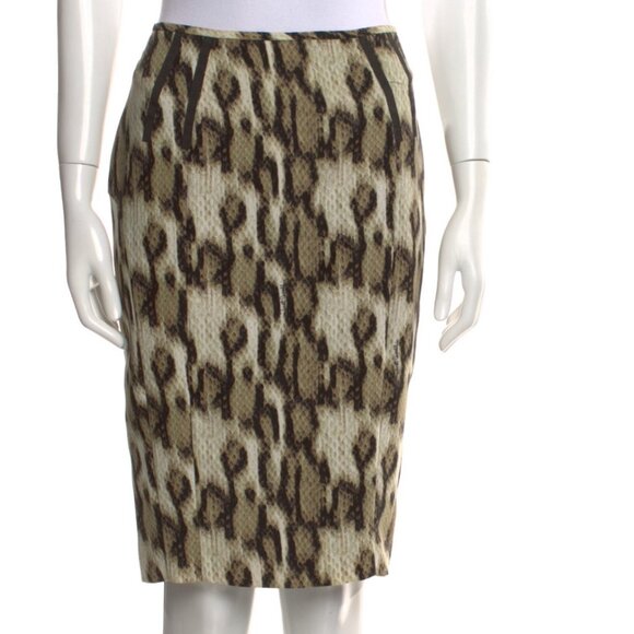 Roberto Cavalli Skirt Animal Print Snake Leopard Made in Italy Size IT 42 - Picture 1 of 7